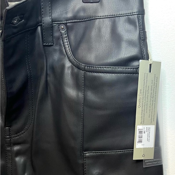 Hudson NWT Cargo Viper Faux Leather Mini Skirt in Black - Picture 8 of 10